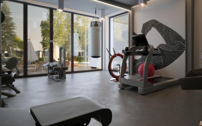 Gym Interior Design in Gurgaon Dlf City Phase 2